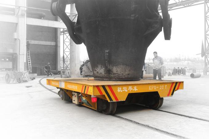 100 Tonne flüssiges Eisenguss-Schienen-Schöpflöffel-Übergangsauto mit der hohen Temperatur beständig