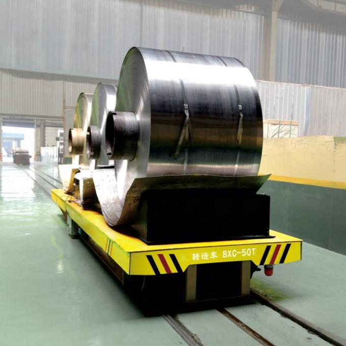 50-Tonnen-batteriebetriebener Übergangswagen für Stahlfolienspulentransport