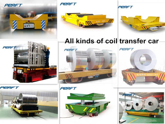 50-Tonnen-Kohlenstoffstahl-Spulenübergangslaufkatze für Fabrikspulentransport auf Schienen