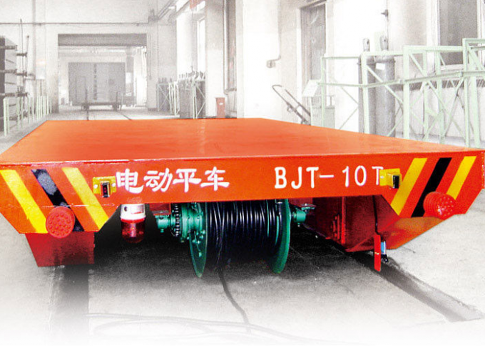 Trommel-angetriebene Schienen-materielle Übergangslaufkatzen des Kabel-30T im Fabrik-materiellen Transport