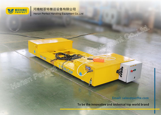 Dragging Cable Powered Material Transfer Cart For Rail Steel Metal Transporter