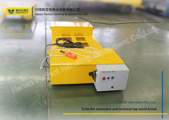 Dragging Cable Powered Material Transfer Cart For Rail Steel Metal Transporter