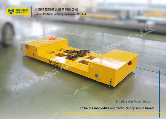 Dragging Cable Powered Material Transfer Cart For Rail Steel Metal Transporter